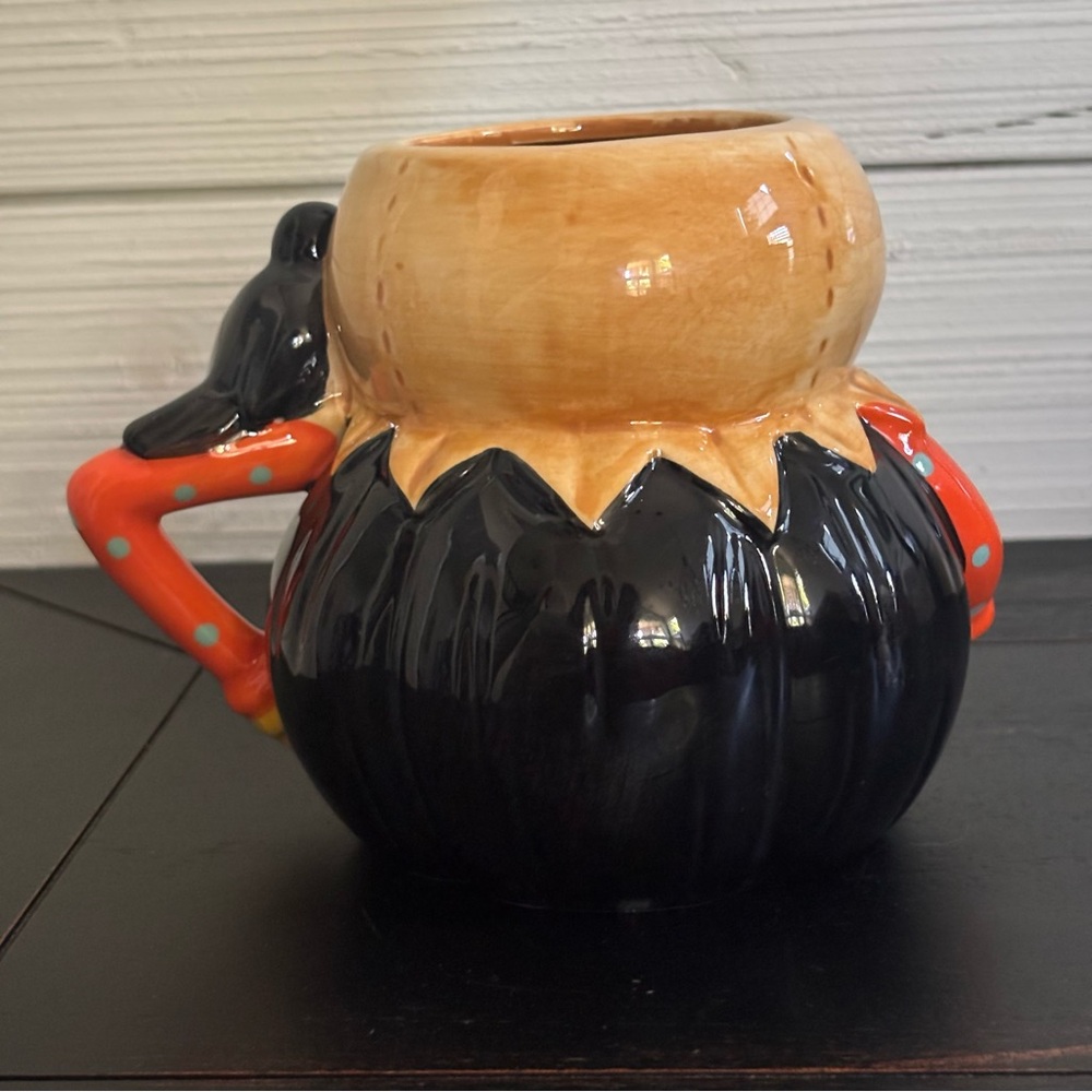 JOHANNA PARKER Halloween Scarecrow Pumpkin Mug NEW Fall Collectible - Picture 3 of 7
